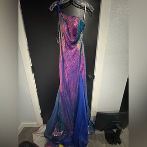 Multicolor Sequin Gown